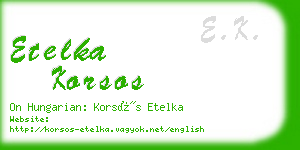 etelka korsos business card